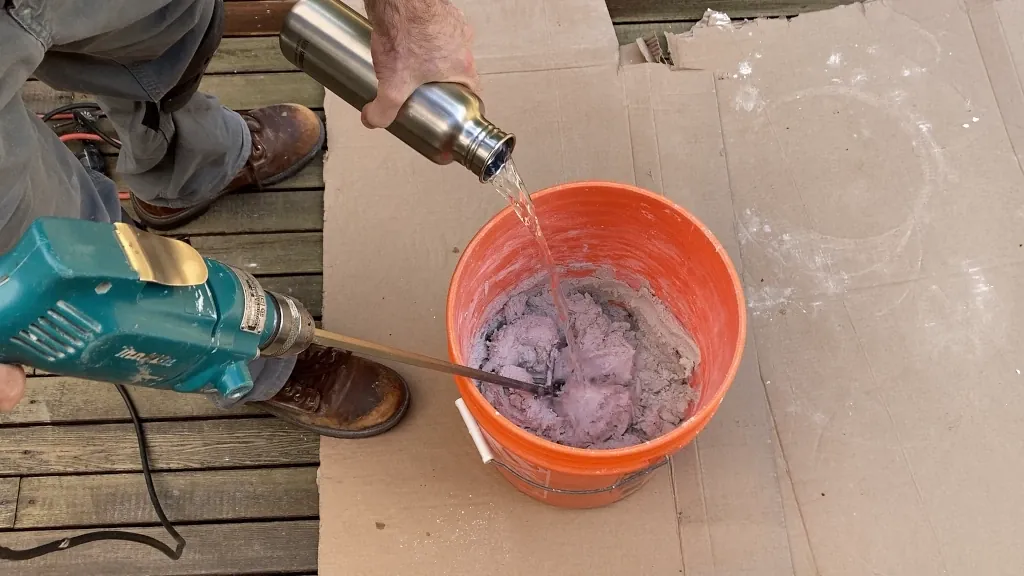 Adding water to thinset - how to mix thinset post