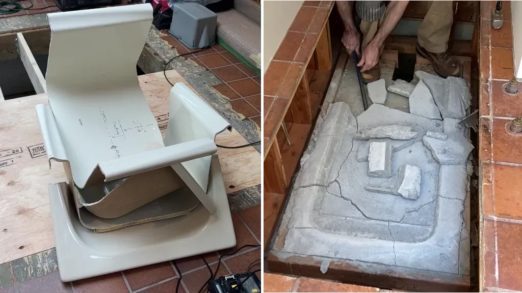 Disposal of acrylic tub pieces - bathtub conversion to shower post