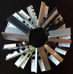 Close up of TET Wheel - tile edge trim post