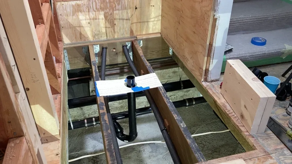 Reinforcing the subfloor under shower