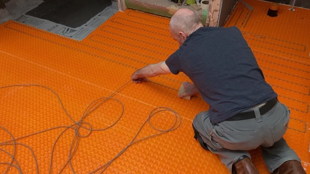 Installing Ditra Heat wire