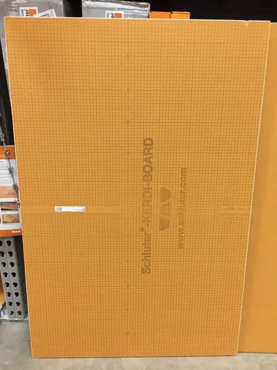 Kerdi board face - Cement backer board for Shower post