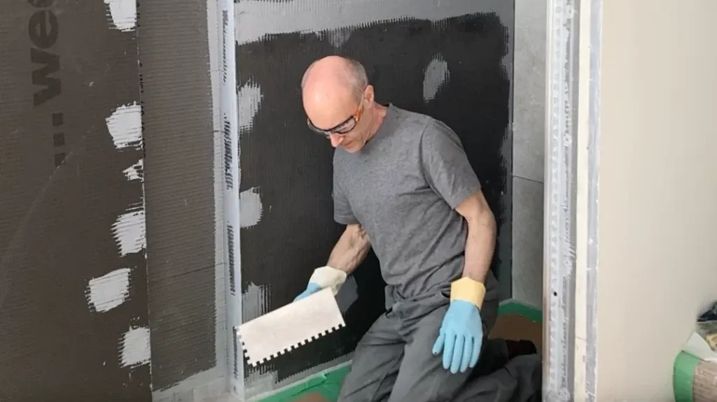 Trowel notch size tip - how to mix thinset post