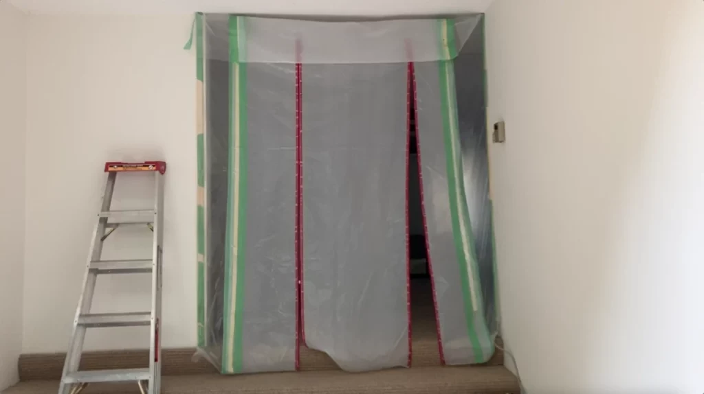 Zip door install - removing tile from a bathroom wall post