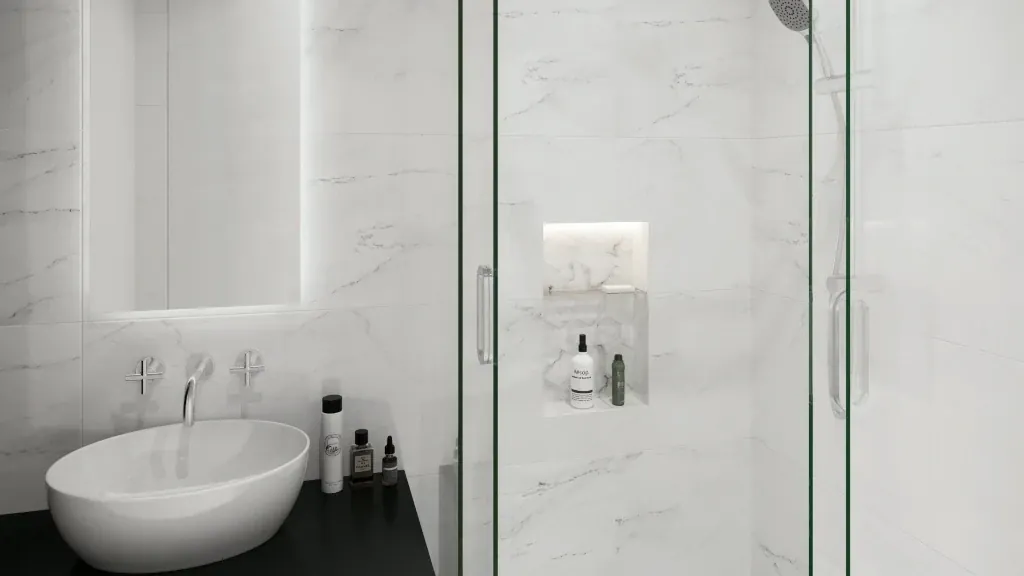 CG niche in shower image with redblock shower niche shelf - niche shower shelf post
