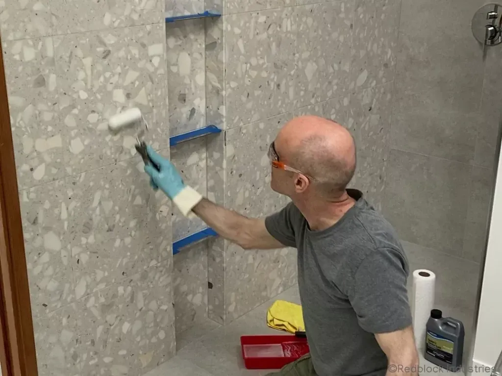 BSN-post-17-seal-the-tile - how to build a shower niche post