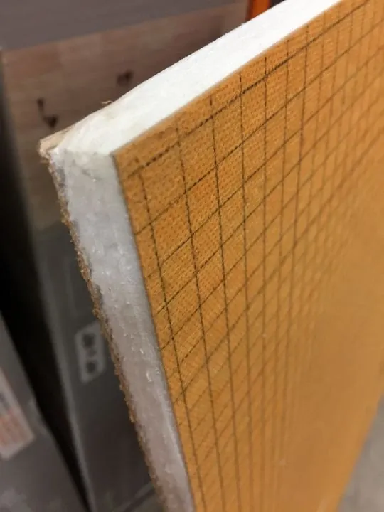 Kerdi foam board edge - Cement backer board for Shower post