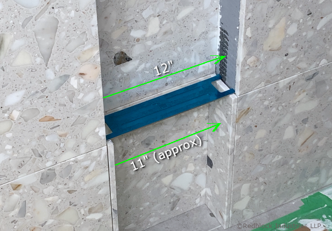 rb3 Shower Niche Shelf rough install width