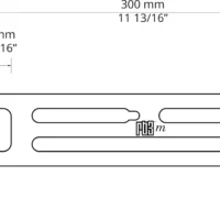 Shower niche shelf SNS-M technical drawing