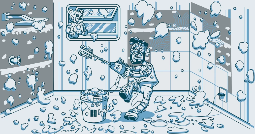 Mixing Thinset Mortar Featured Image -Zozimo Illustration-1012W