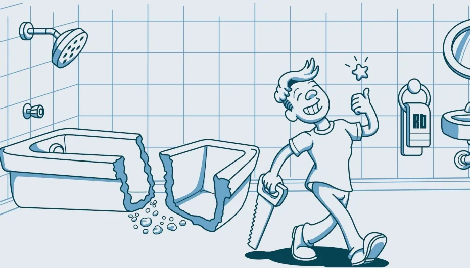 Converting a Bathtub to Shower-Zozimo Illustration