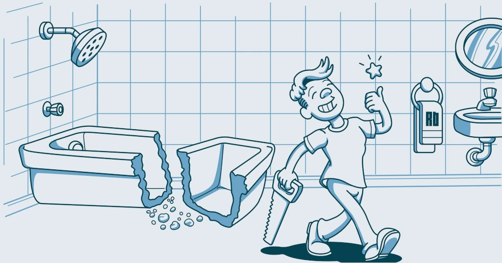 Converting a Bathtub to Shower-Zozimo Illustration